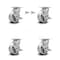 Service Caster 5 Inch V Groove Semi Steel Caster Set with Roller Bearings 4 Brake 2 Swivel Lock SCC-30CS520-VGR-TLB-BSL-2-TLB-2 - alternate 1